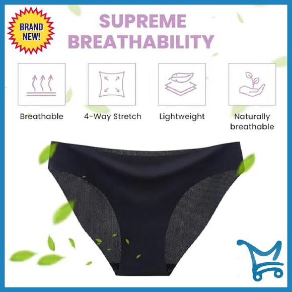 Seamless Silk Panties 3-Pack - Moisture-Wicking Nylon/Spandex - Sizes S-XL - Picture 5 of 8